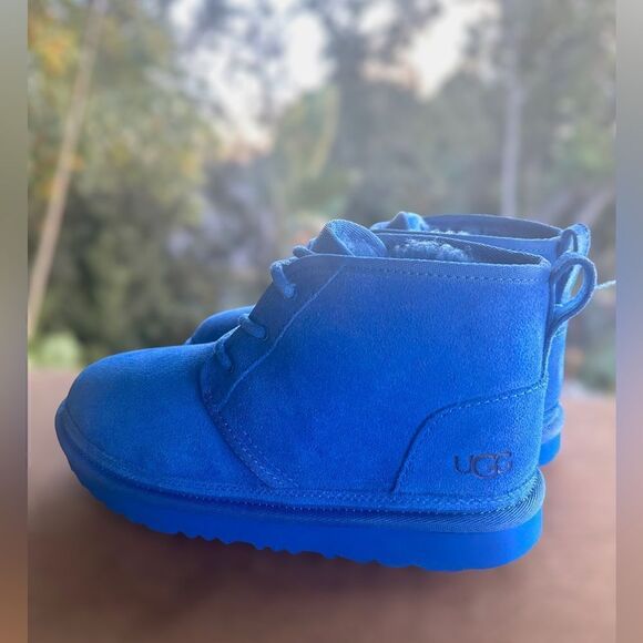 🔥🔥UGG NEUMEL SUEDE SHEARLING LINED CHUKKA ANKLE BOOTS MEN YOUTH 5 WOMEN  7 - Picture 6 of 16